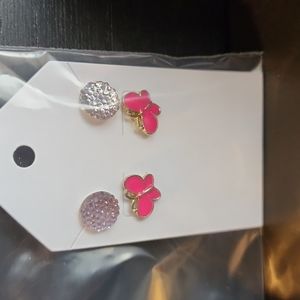 Butterfly stud earrings